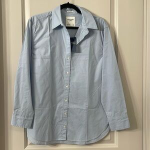 Abercrombie and Fitch Oversized Boyfriend Woven Button Down Shirt